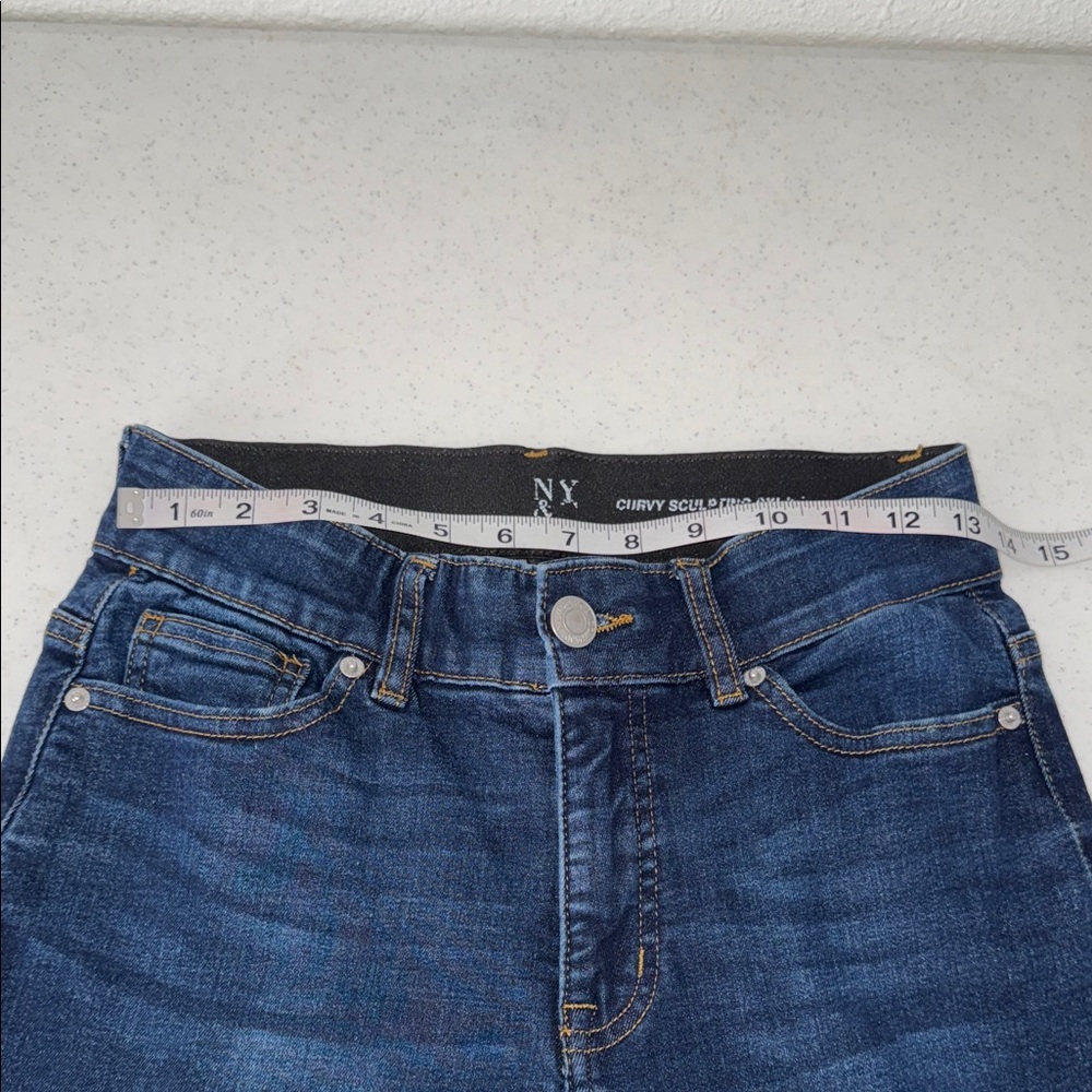 New York & Company Dark Blue Skinny Jeans - Picture 6 of 9